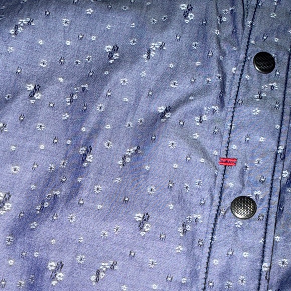 Robert Graham Patterned Men's Long Sleeve Button Up Dress Shirt Navy Blue Sz L - Picture 3 of 7